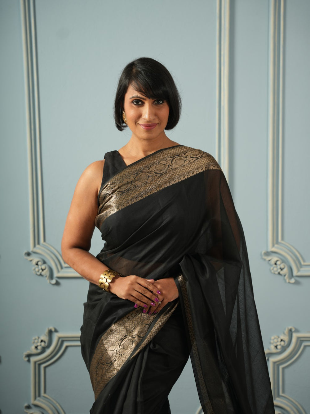 Timeless In Black - Handloom Saree