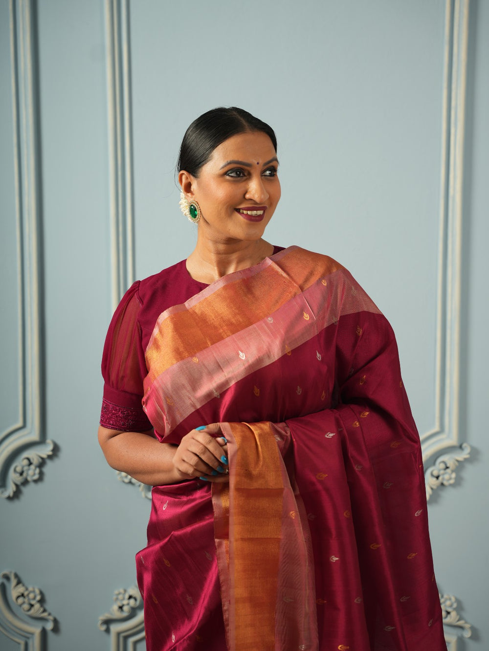 Sailaja - Maroon Uppada Silk Saree