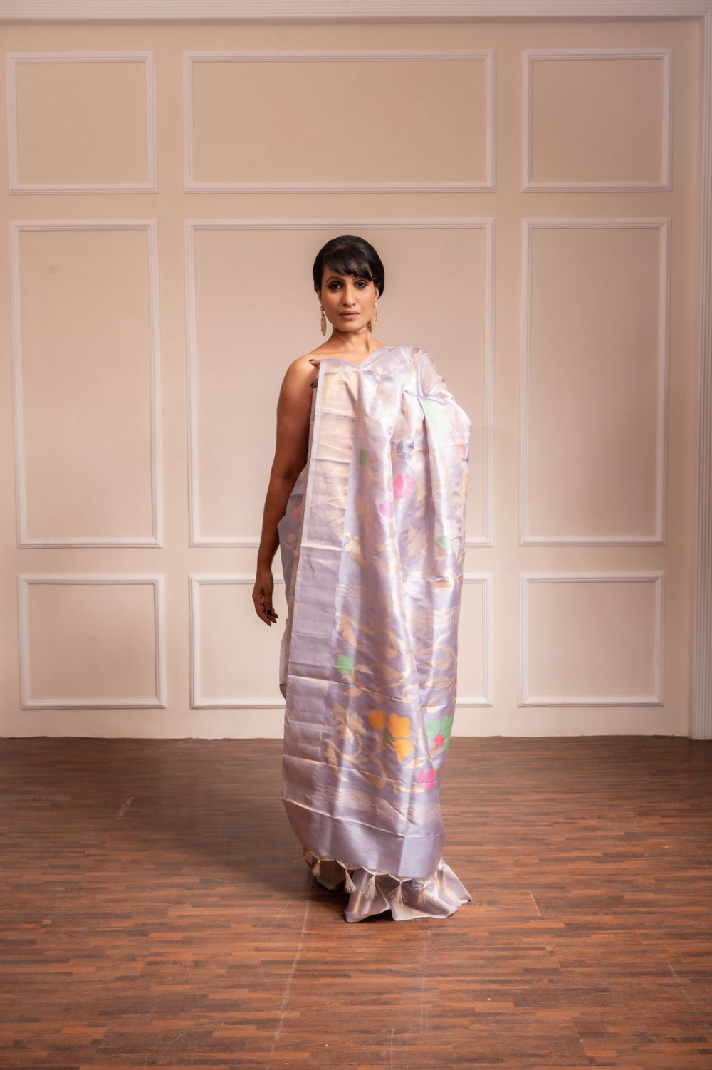Tara - Royal Handwoven Uppada Jamdani Silk Saree