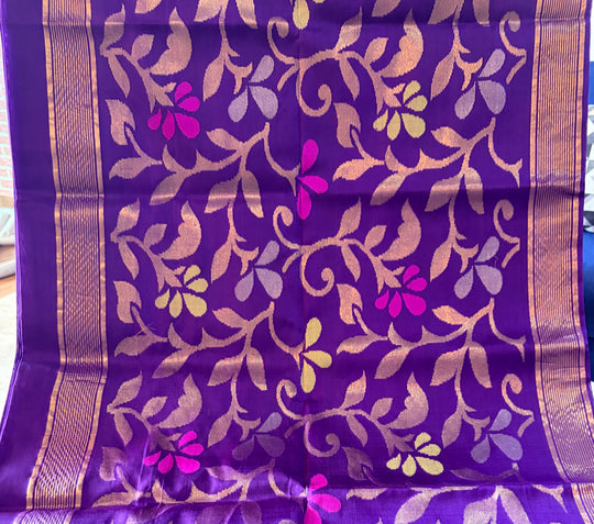 Soundarya -Royal Purple - Uppada Jamdani Silk Saree