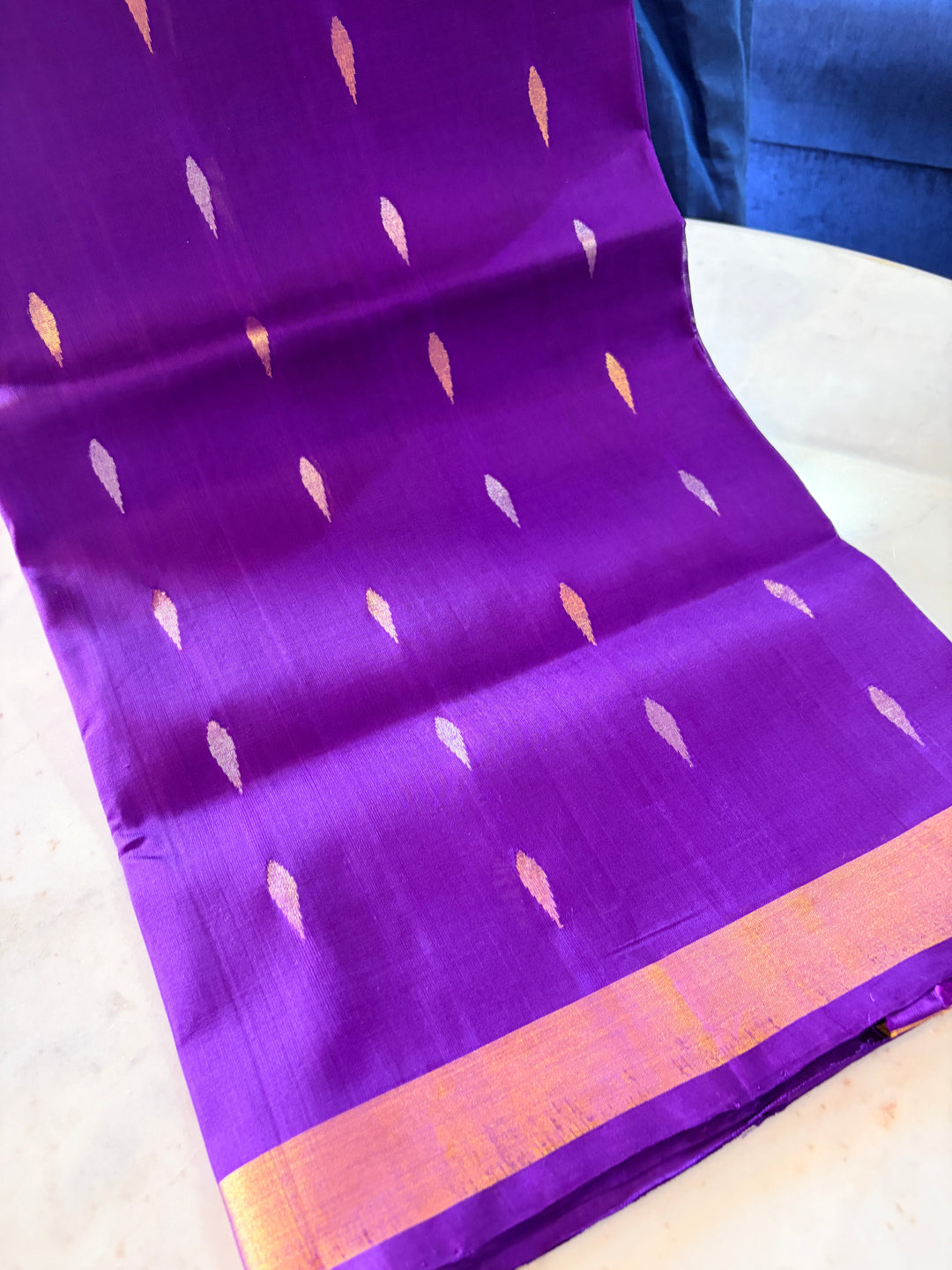 Soundarya -Royal Purple - Uppada Jamdani Silk Saree