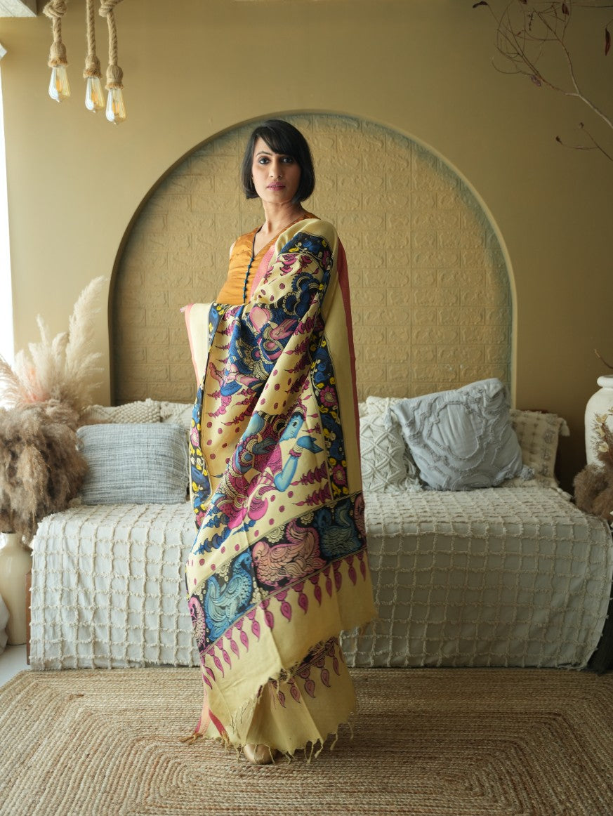 Katha - Handpainted Kalamkari Dupata