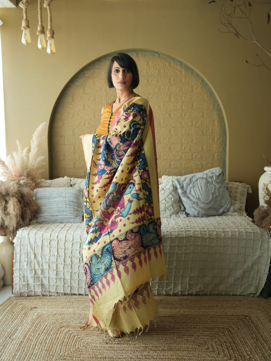 Katha - Handpainted Kalamkari Dupata