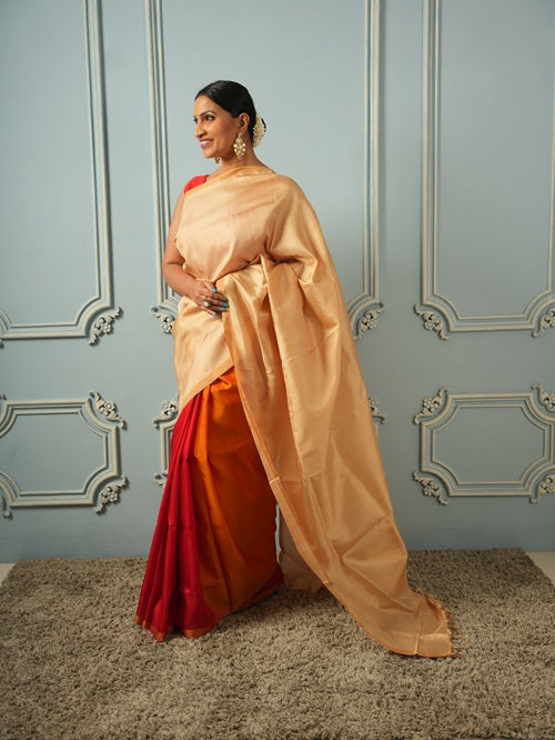 Haldi Kumkum Chandan- Handmade Uppada Silk Saree