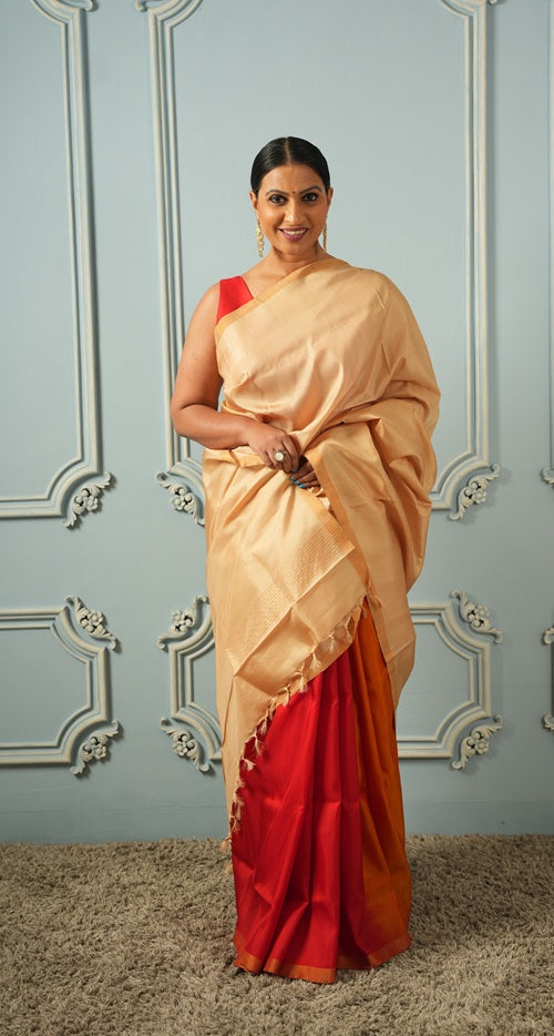 Haldi Kumkum Chandan- Handmade Uppada Silk Saree