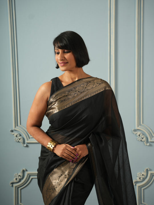 Timeless In Black - Handloom Saree