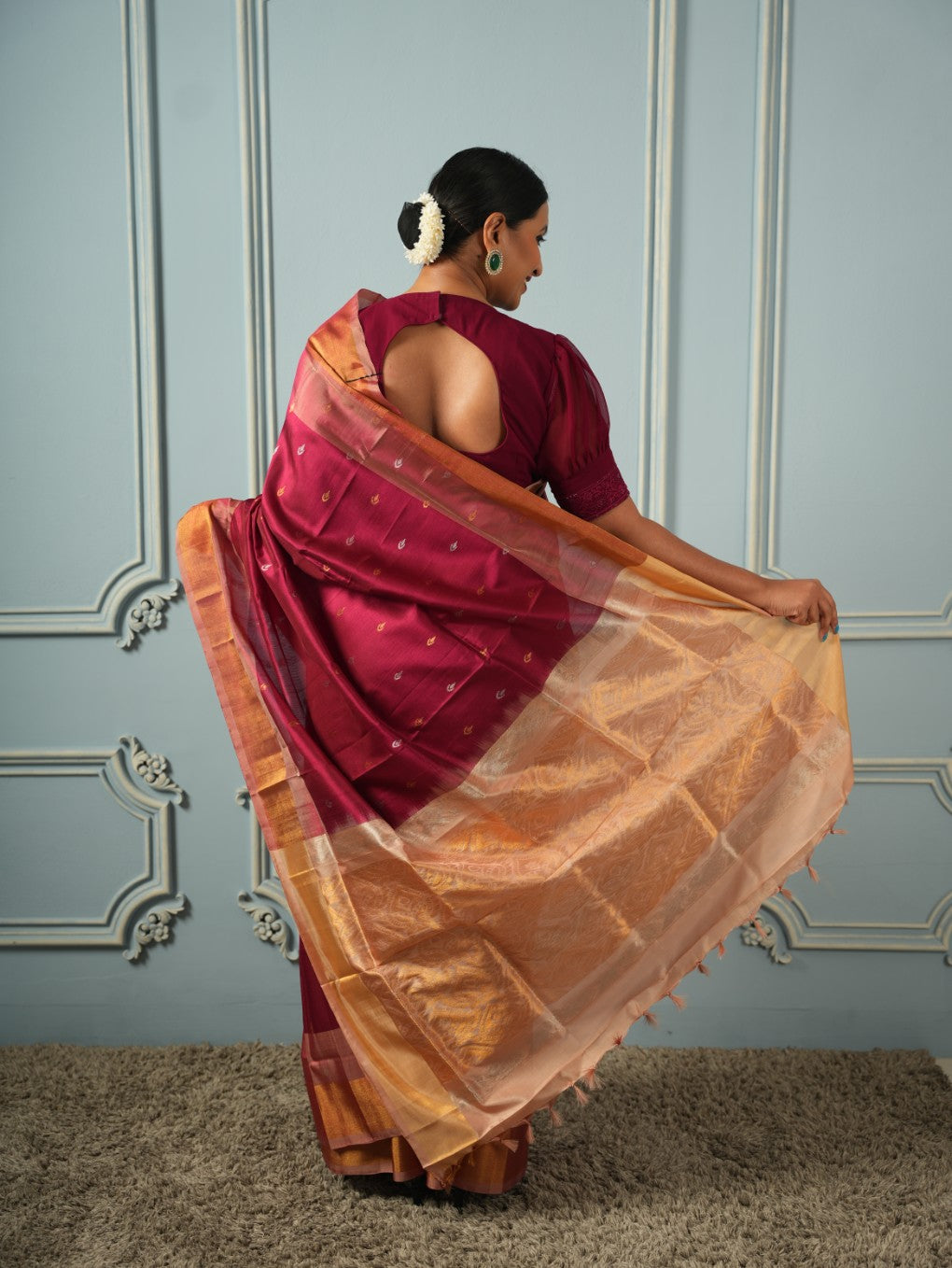 Sailaja - Maroon Uppada Silk Saree