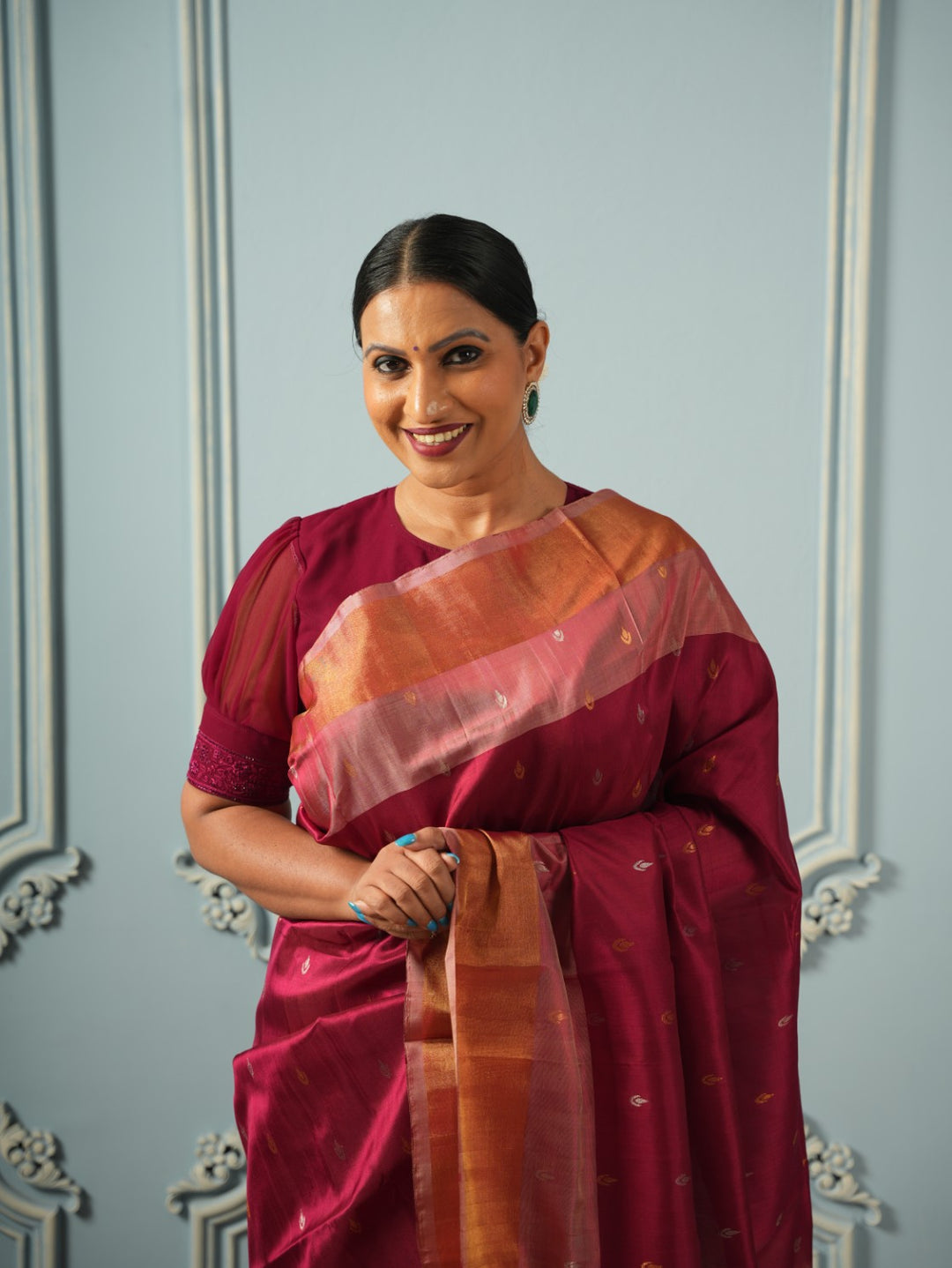 Sailaja - Maroon Uppada Silk Saree