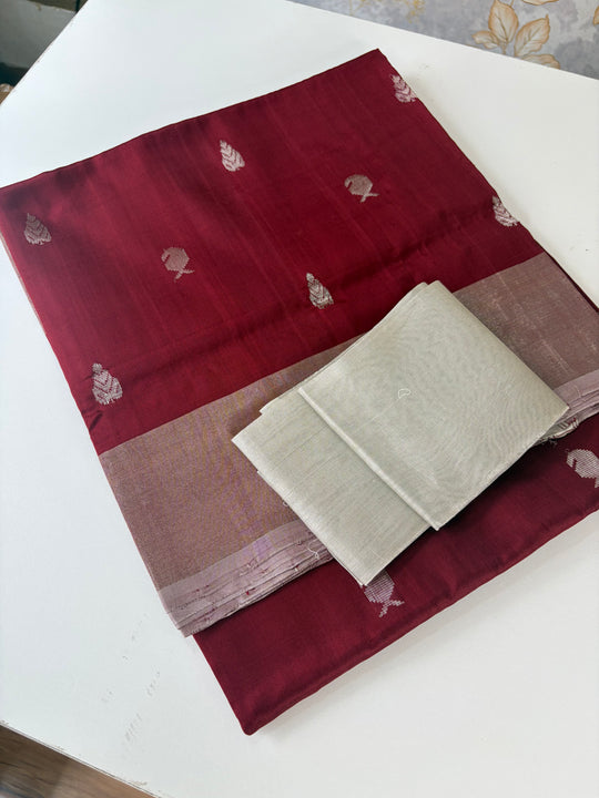 The Maroon Love- Handwoven Uppada Silk Saree