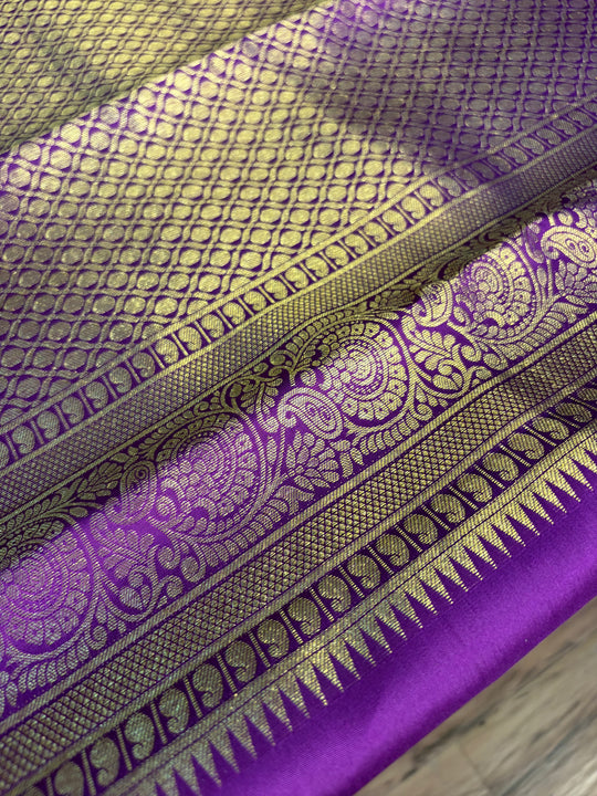 The Royal Queen - Purple Dharmavaram Silk Saree