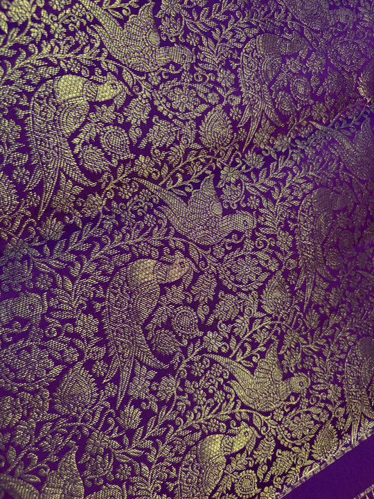 The Royal Queen - Purple Dharmavaram Silk Saree