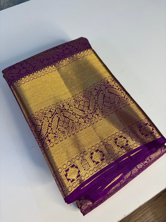 The Royal Queen - Purple Dharmavaram Silk Saree