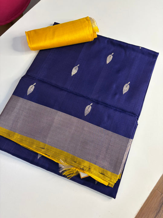 Nila - Blue and Golden Yellow Uppada Silk Saree