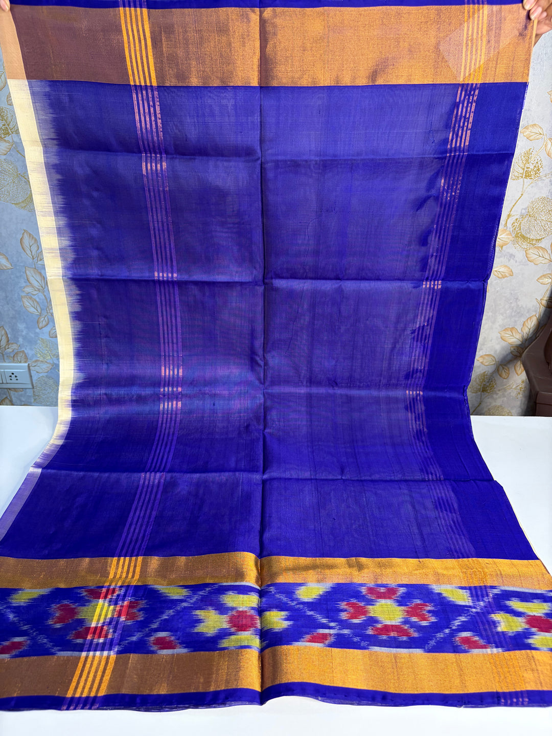 Vyoma - Blue and Cream Uppada Silk Saree