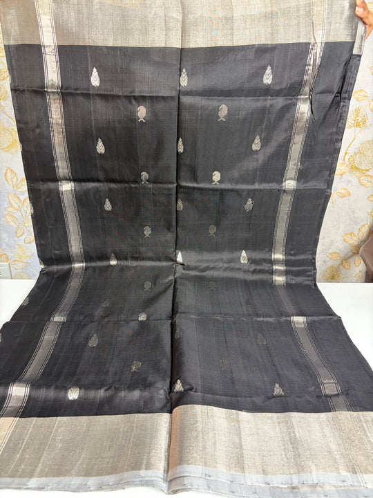 Nyra- Black and Silver Uppada Silk Saree