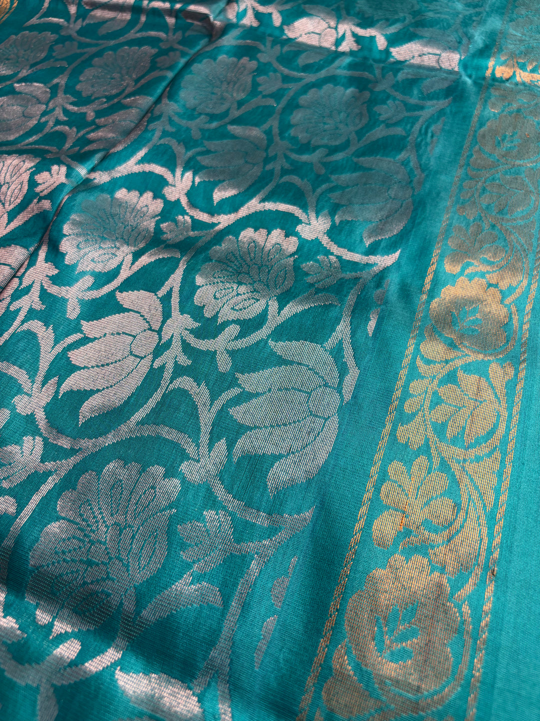 That Black & Teal Saree - Handwoven Uppada Silk Saree