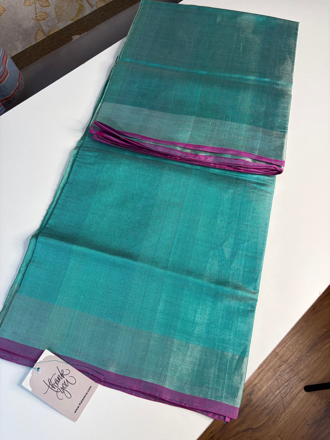 Green Zari Hues- Handwoven Uppada Tissue Saree