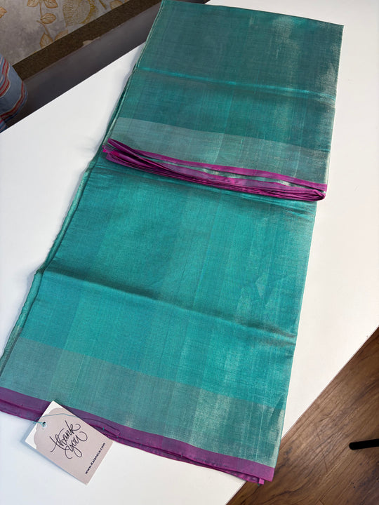 Green Zari Hues- Handwoven Uppada Tissue Saree