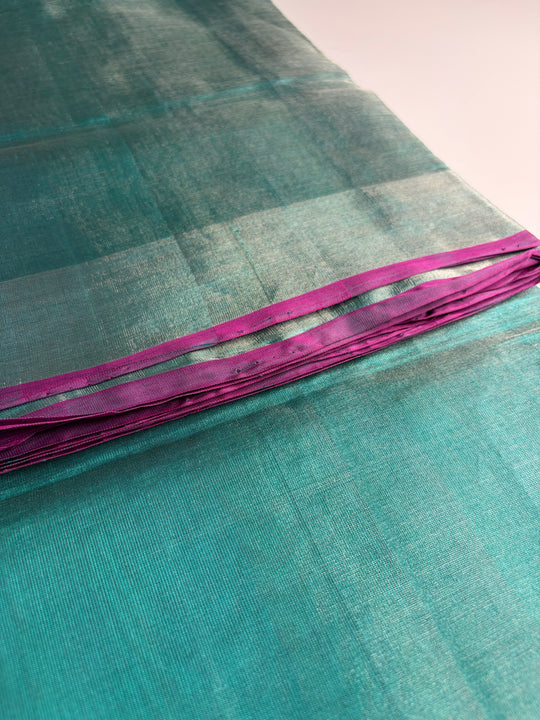 Green Zari Hues- Handwoven Uppada Tissue Saree