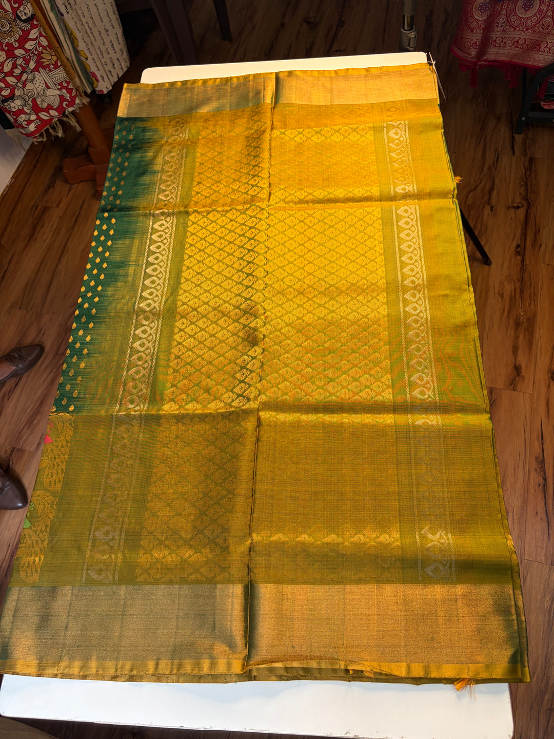 The Green Forest - Handwoven Uppada Silk Saree