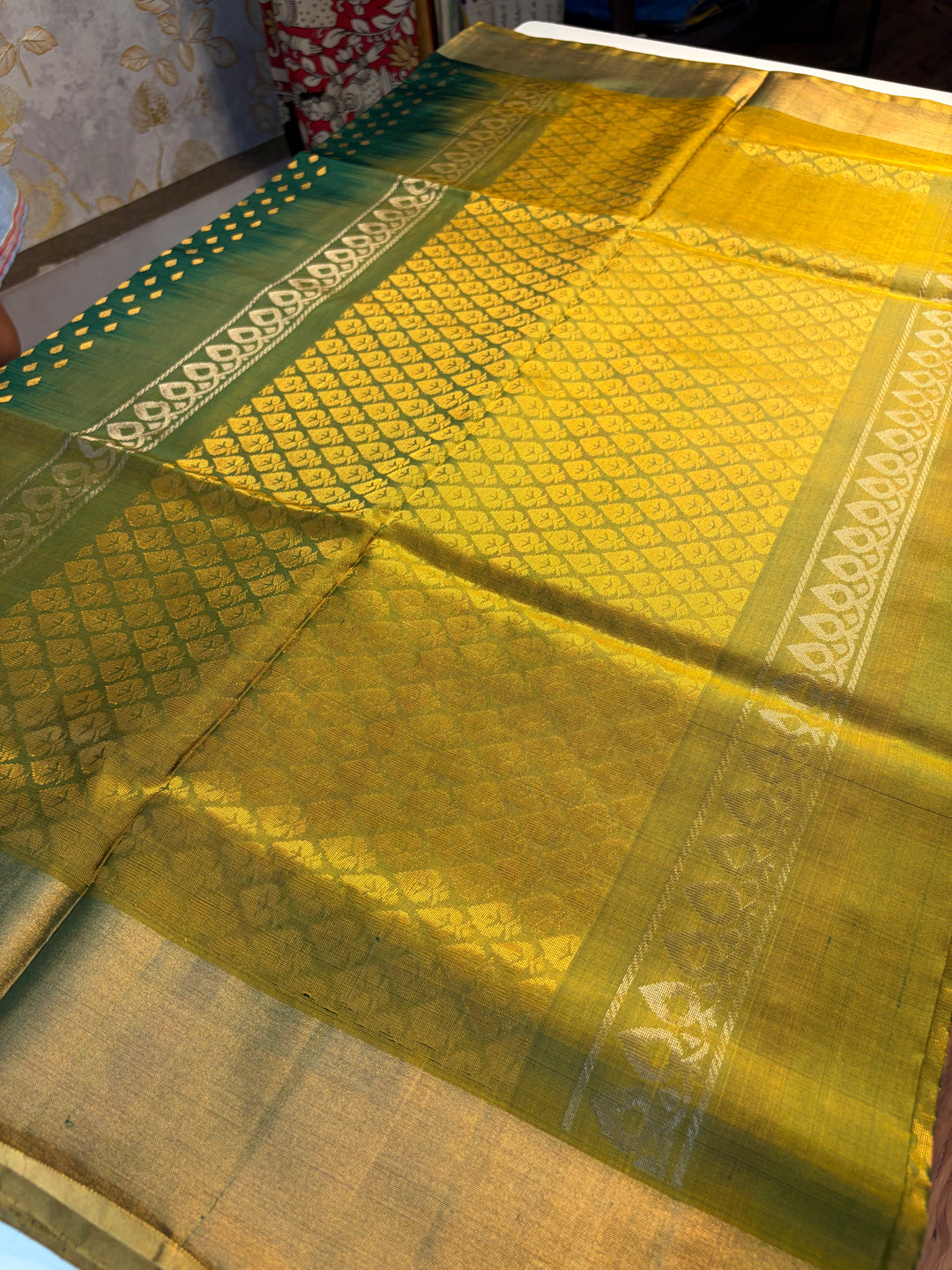 The Green Forest - Handwoven Uppada Silk Saree