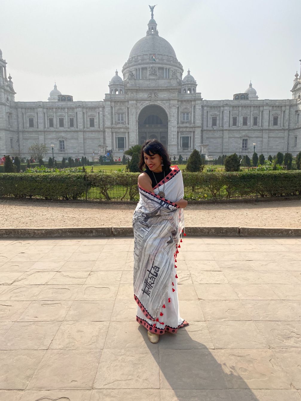 My City, My Saree - KOLKATA :Designer Hand Painted Cotton Saree