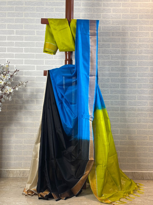 Sky Is Not The Limit - Handwoven Uppada Multicolour Silk Saree