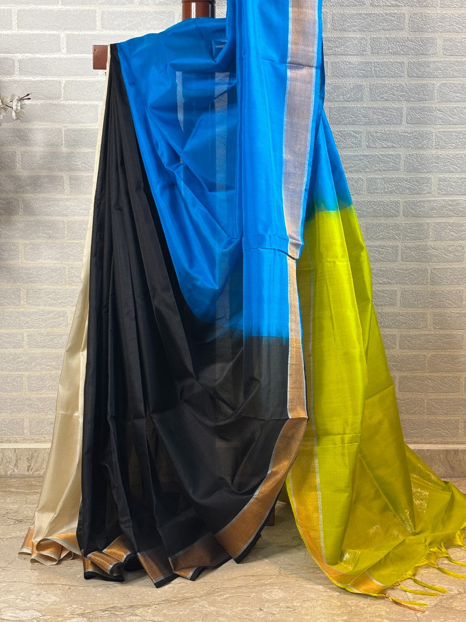 Sky Is Not The Limit - Handwoven Uppada Multicolour Silk Saree