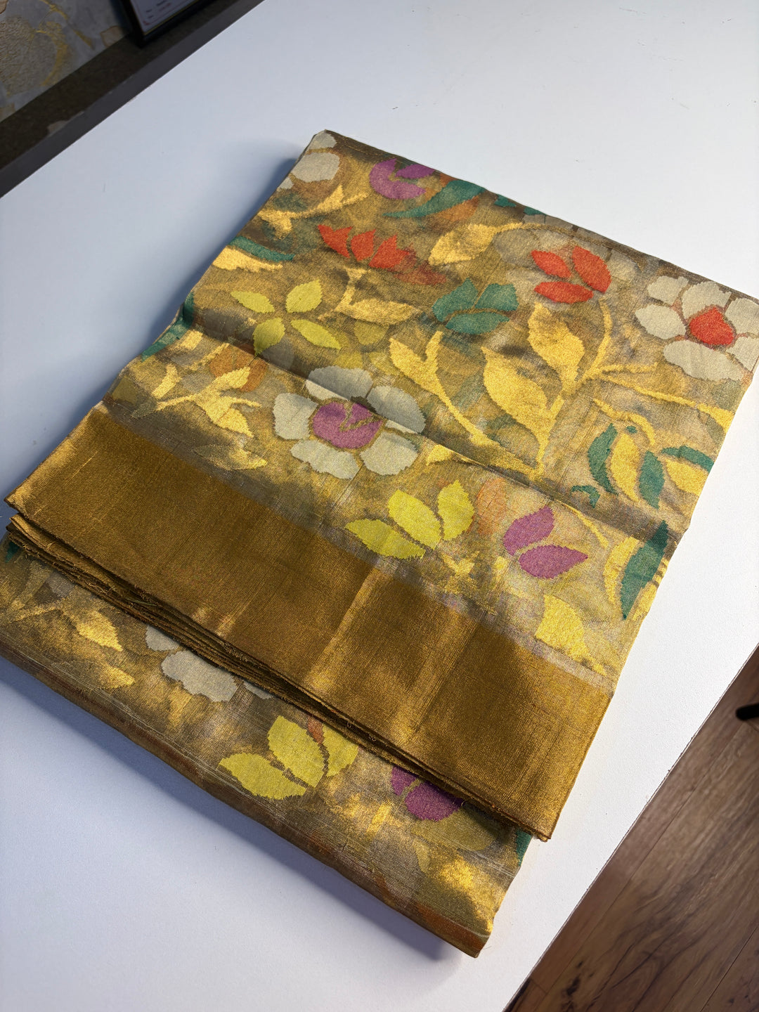 Swarnakamalam - Handmade Grand Tissue Uppada Jamdani Saree
