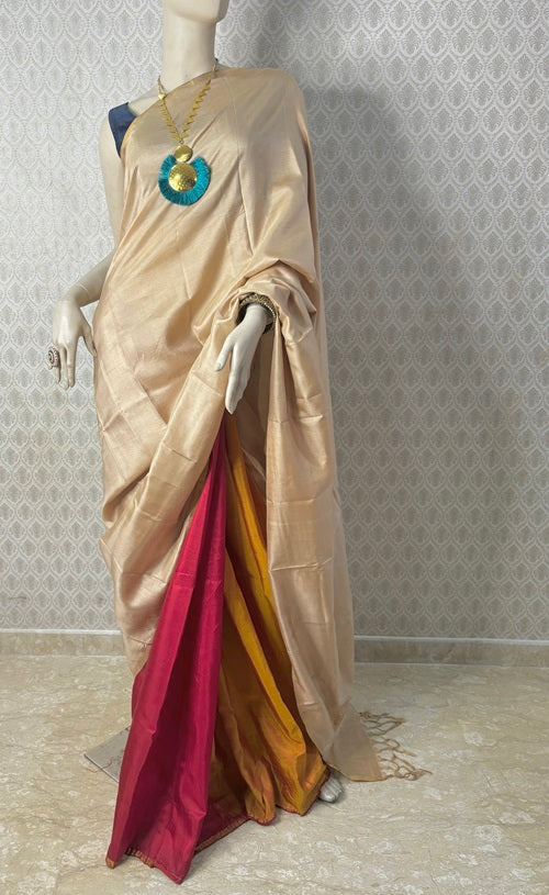 Haldi Kumkum Chandan- Handmade Uppada Silk Saree