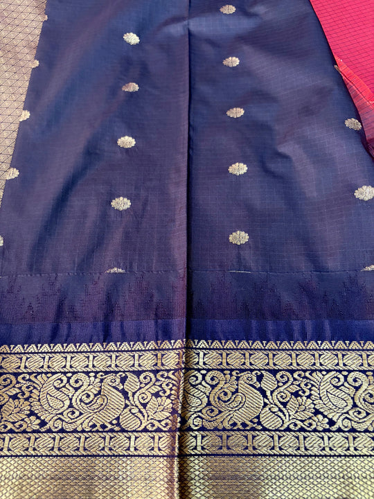 One Saree One Story - Red Gadwal Saree