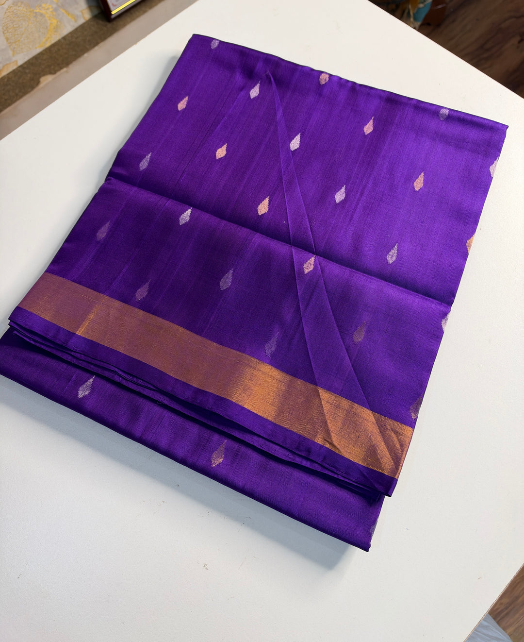 Shreya - Royal Purple Uppada Jamdani Silk Saree