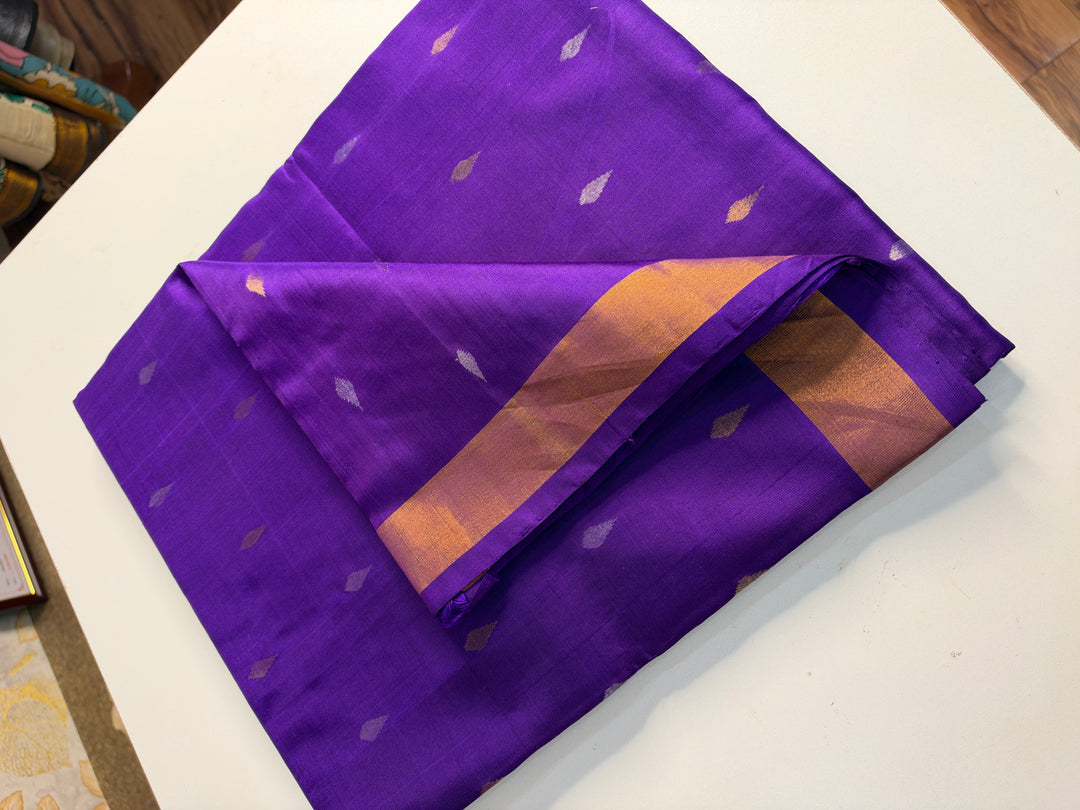 Shreya - Royal Purple Uppada Jamdani Silk Saree