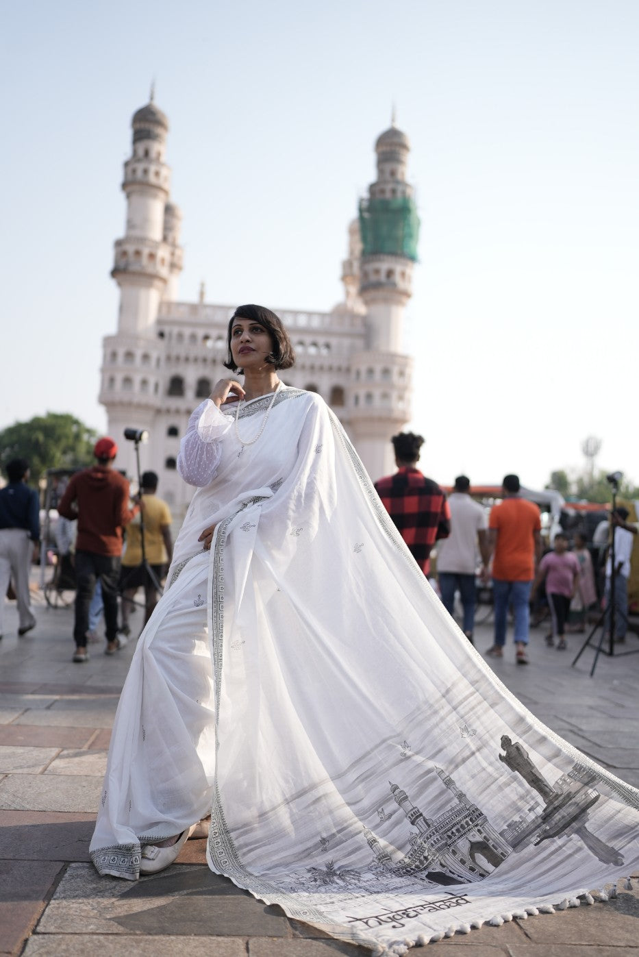 My City, My Saree - HYDERABAD :Designer Hand Painted Cotton Saree