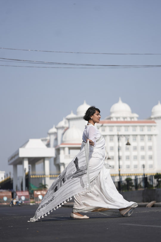 My City, My Saree - HYDERABAD :Designer Hand Painted Cotton Saree