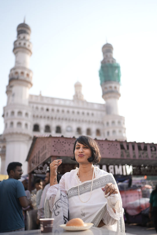 My City, My Saree - HYDERABAD :Designer Hand Painted Cotton Saree