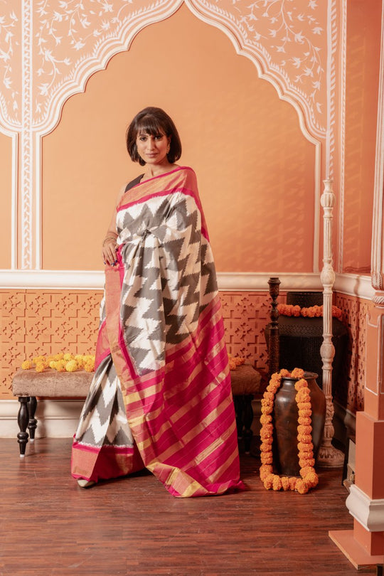 The Wall Street Diva- Handwoven Contemporary Silk Saree