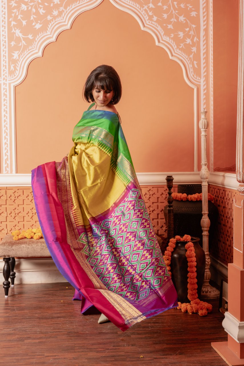 Tavasya - Handwoven Pochampally Silk Saree