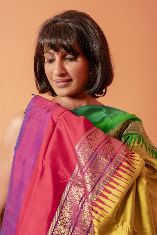 Tavasya - Handwoven Pochampally Silk Saree