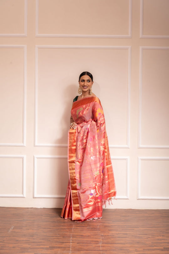 Amruta - Royal Handwoven Uppada Jamdani Silk