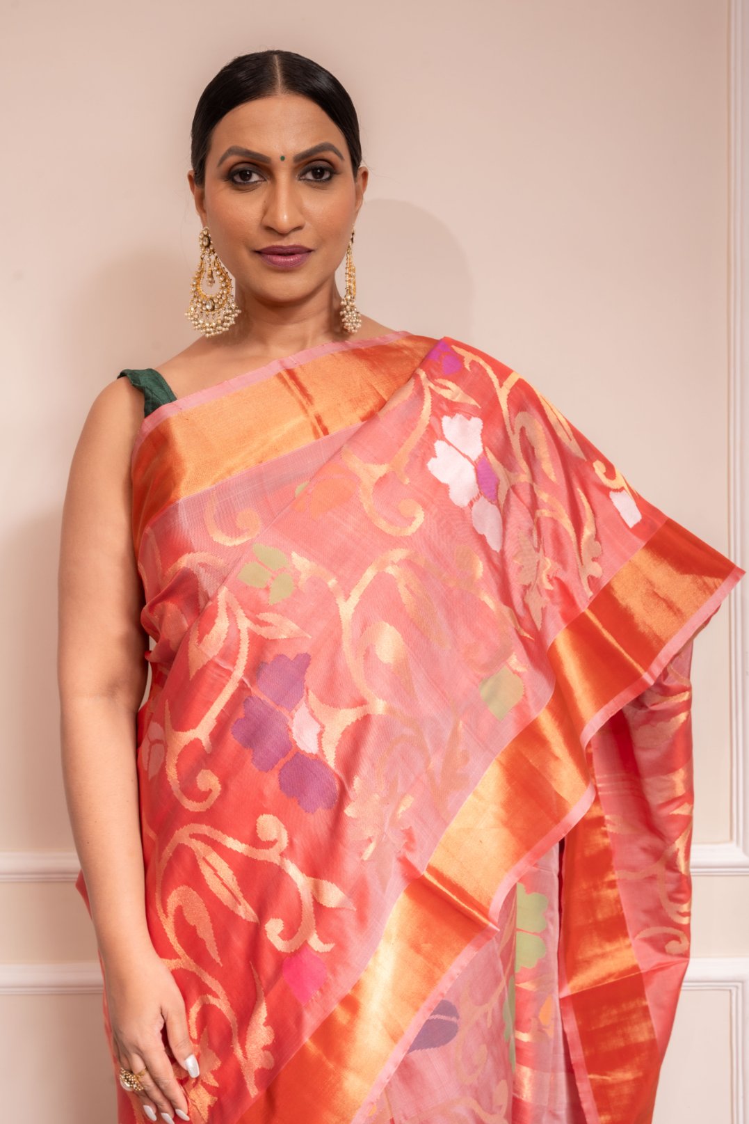 Amruta - Royal Handwoven Uppada Jamdani Silk