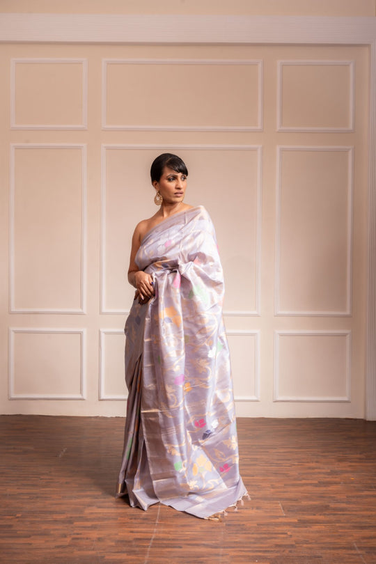 Tara - Royal Handwoven Uppada Jamdani Silk Saree