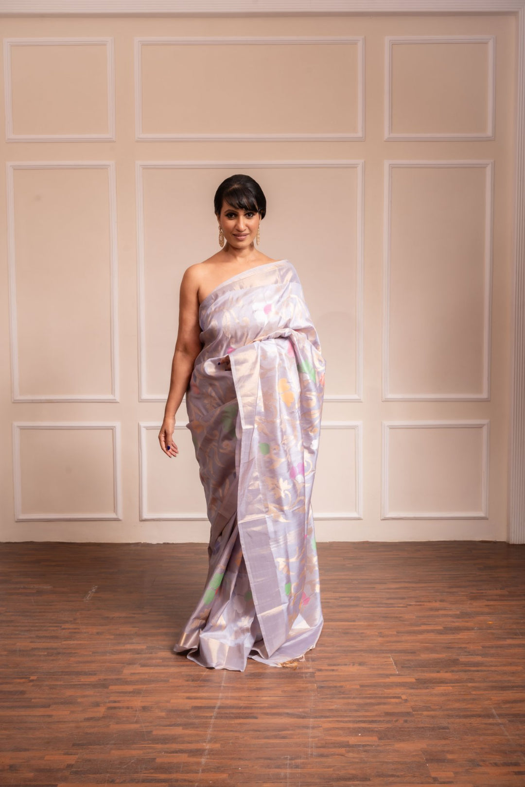 Tara - Royal Handwoven Uppada Jamdani Silk Saree