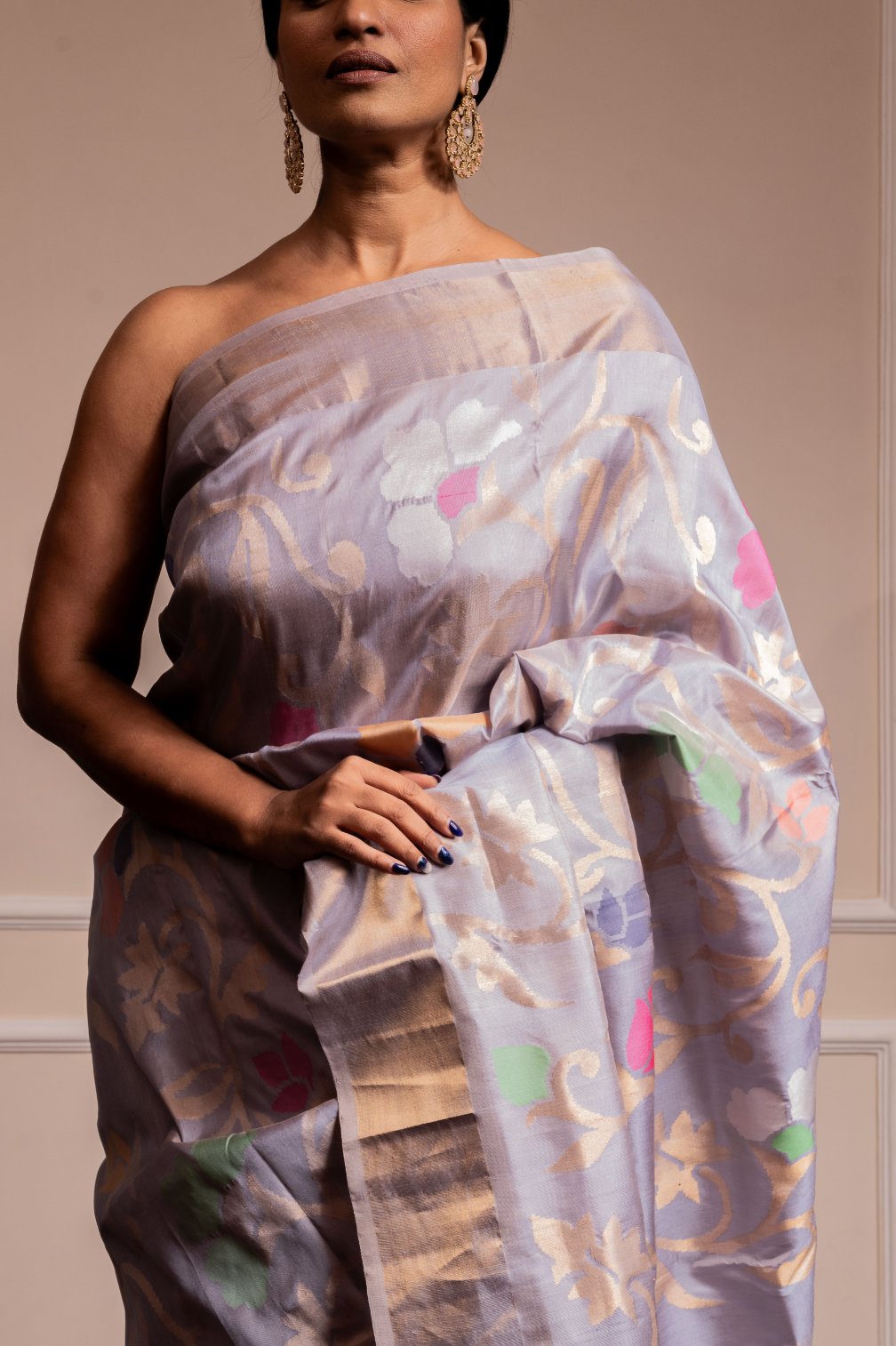Tara - Royal Handwoven Uppada Jamdani Silk Saree