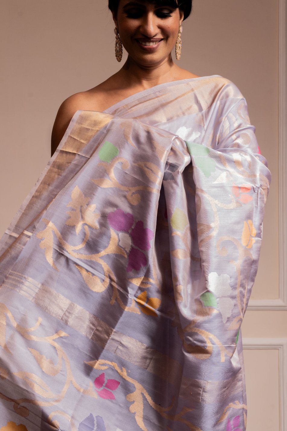 Tara - Royal Handwoven Uppada Jamdani Silk Saree