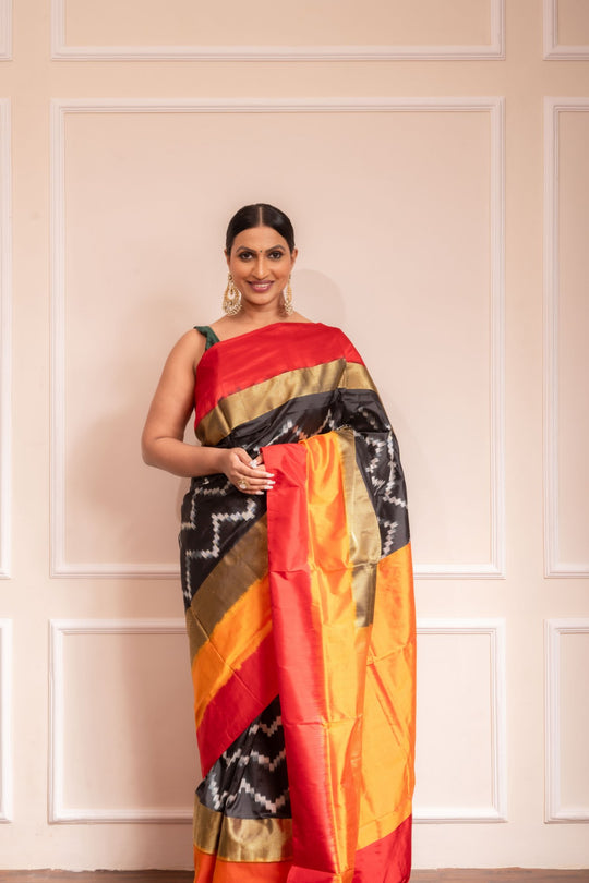 The Modern Era Queen - Handwoven Pochampally Silk Saree