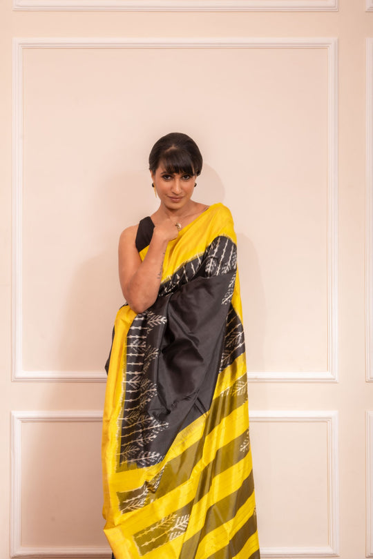 Black Royale - Handwoven Silk Saree