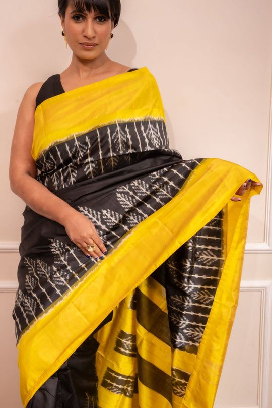 Black Royale - Handwoven Silk Saree