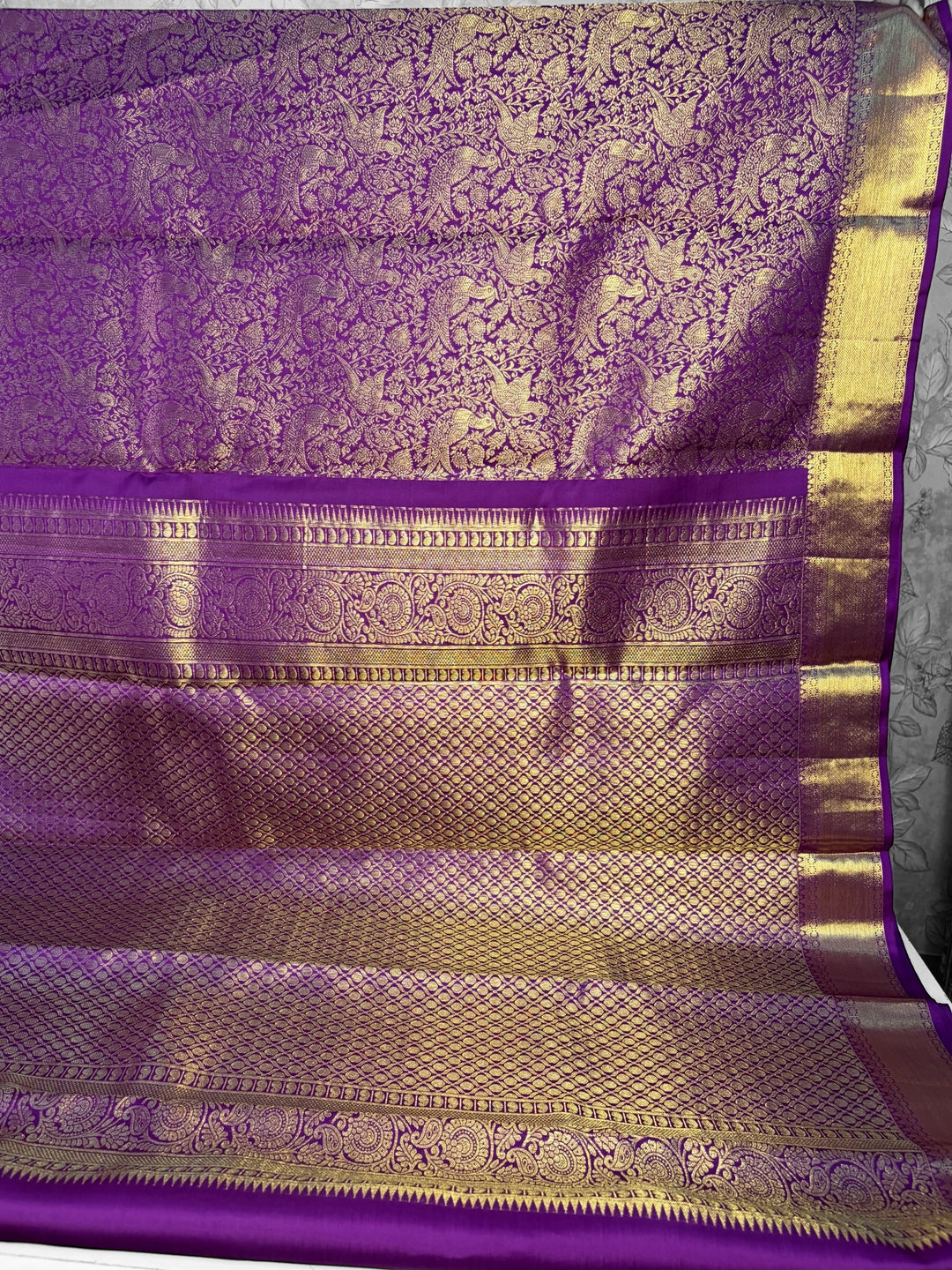 The Royal Queen - Purple Dharmavaram Silk Saree