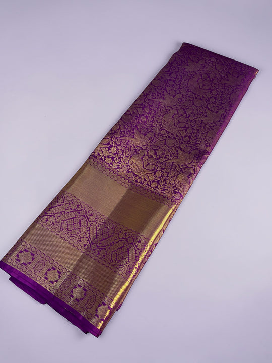 The Royal Queen - Purple Dharmavaram Silk Saree